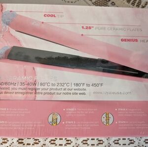 NIB Royale Platinum Pure Ceramic Plates hair straightener-Dirty Pink/Rose Sale